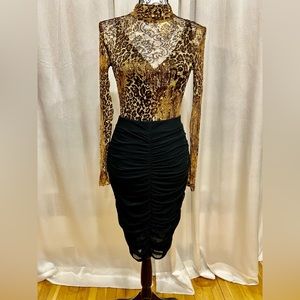 Sheer leopard bodysuit FASHION NOVA